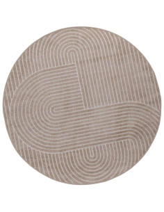 Tappeti per area Rotondo HUARTE Beige Ø 120 CM Poliestere 2