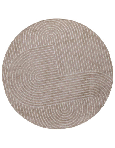 Tappeti per area Rotondo HUARTE Beige Ø 160 CM Poliestere