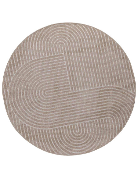 Tappeti per area Rotondo HUARTE Beige Ø 160 CM Poliestere