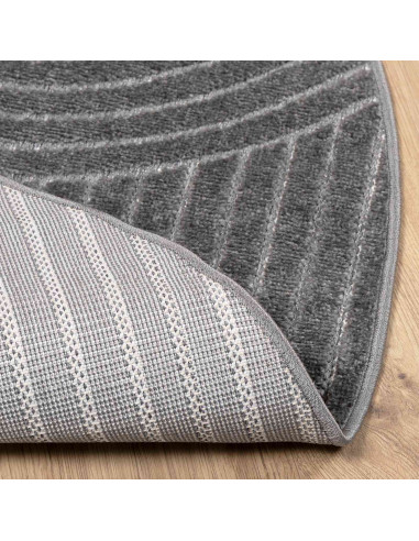 Tappeti per area Rotondo HUARTE Antracite Ø 120 CM Poliestere