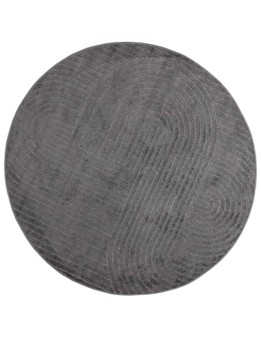 Tappeti per area Rotondo HUARTE Antracite Ø 160 CM Poliestere