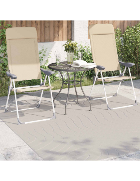 Tappeti per area Quadrato HUARTE Crema 120 x 120 cm Poliestere