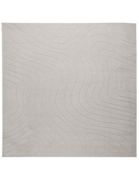 Tappeti per area Quadrato HUARTE Crema 240 x 240 cm Poliestere