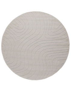 Tappeti per area Rotondo HUARTE Crema Ø 120 CM Poliestere 2