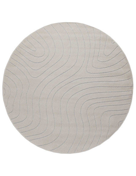 Tappeti per area Rotondo HUARTE Crema Ø 200 CM Poliestere