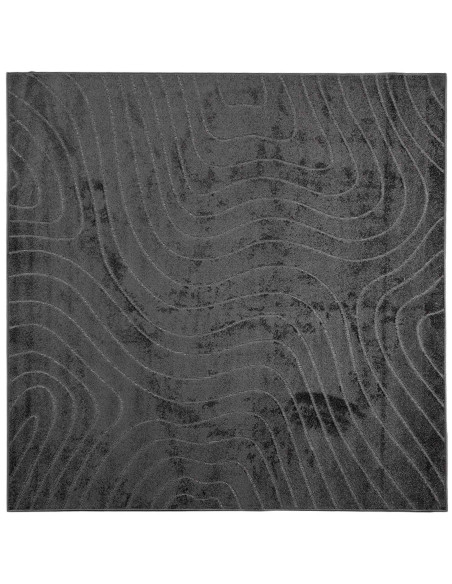 Tappeti per area HUARTE Antracite 120 x 120 cm Poliestere