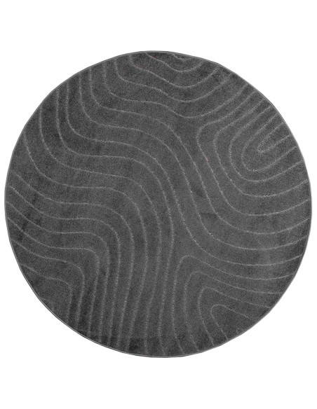 Tappeti per area Rotondo HUARTE Antracite Ø 120 CM Poliestere