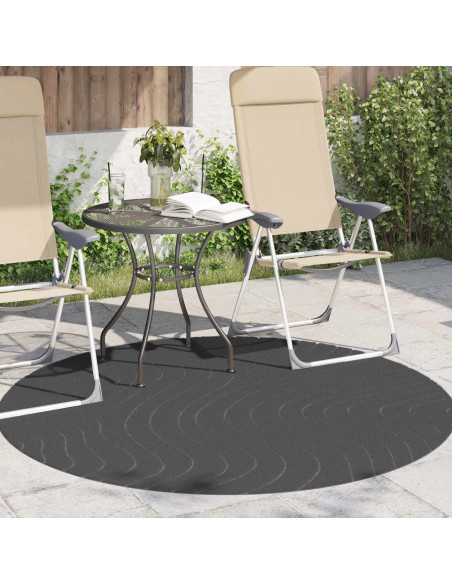 Tappeti per area Rotondo HUARTE Antracite Ø 120 CM Poliestere