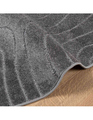 Tappeti per area Rotondo HUARTE Antracite Ø 120 CM Poliestere