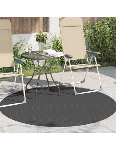 Tappeti per area Rotondo HUARTE Antracite Ø 160 CM Poliestere