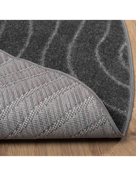 Tappeti per area Rotondo HUARTE Antracite Ø 200 CM Poliestere