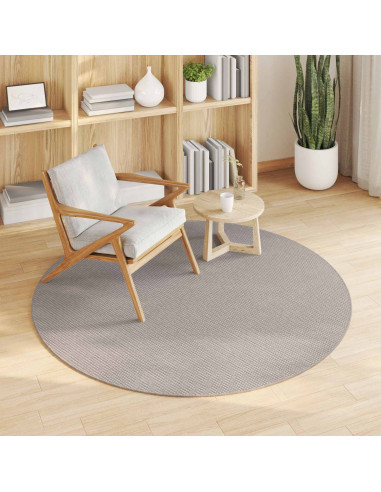 Tappeti per area HUARTE Crema e Taupe Ø 160 CM Poliestere