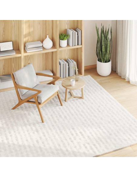 Tappeti per area Quadrato HUARTE Crema 120 x 120 cm Poliestere