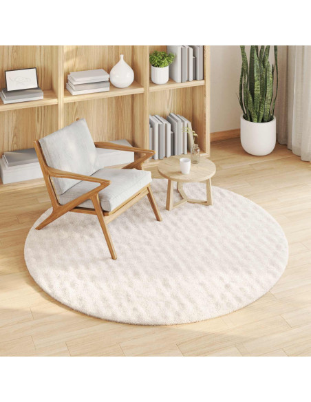 Tappeti per area Rotondo HUARTE Crema Ø 160 CM Poliestere