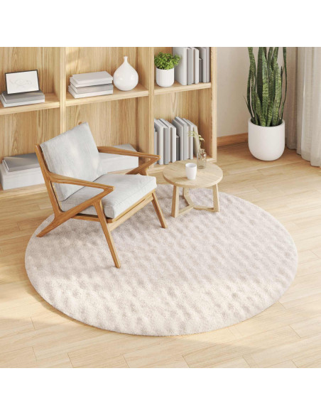 Tappeti per area Rotondo HUARTE Beige Ø 200 CM Poliestere