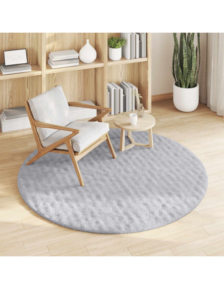 Tappeti per area Rotondo HUARTE Grigio Ø 160 CM Poliestere
