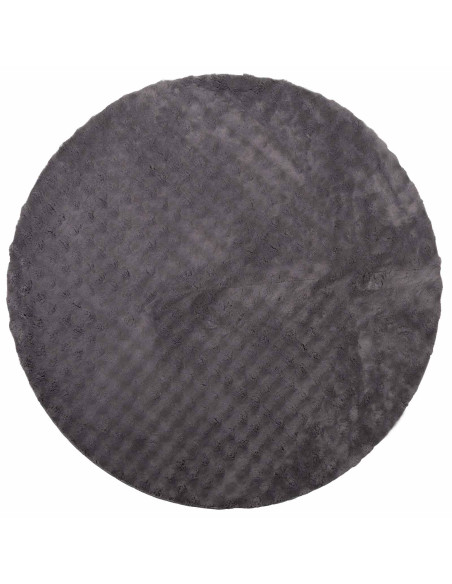 Tappeti per area Rotondo HUARTE Antracite Ø 160 CM Poliestere