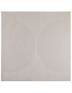 Tappeti per area Quadrato HUARTE Crema 120 x 120 cm Poliestere 2