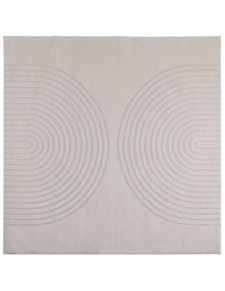 Tappeti per area Quadrato HUARTE Crema 200 x 200 cm Poliestere