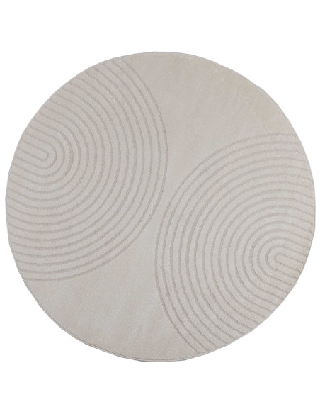 Tappeti per area Rotondo HUARTE Crema Ø 160 CM Poliestere