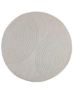 Tappeti per area Rotondo HUARTE Crema Ø 200 CM Poliestere 2