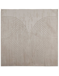 Tappeti per area Quadrato HUARTE Beige 120 x 120 cm Poliestere 2