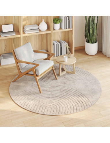 Tappeti per area Rotondo HUARTE Beige Ø 120 CM Poliestere