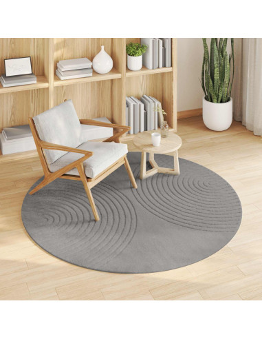 Tappeti per area Rotondo HUARTE Grigio Ø 160 CM Poliestere