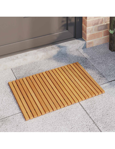 Tappeto da bagno Tinta unita Marrone 60 x 40 cm legno