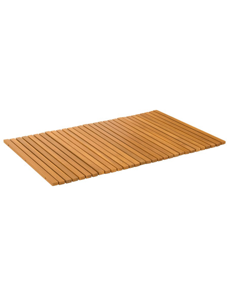 Tappeto da bagno Tinta unita Marrone 80 x 50 cm legno