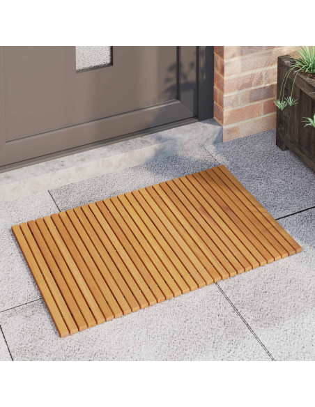 Tappeto da bagno Tinta unita Marrone 80 x 50 cm legno