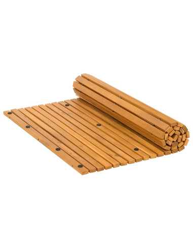 Tappeto da bagno Tinta unita Marrone 100 x 60 cm legno