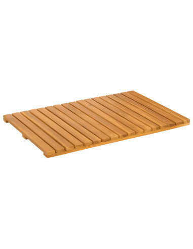 Tappeto da bagno Tinta unita Marrone 60 x 40 cm legno