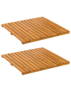 Tappeto da bagno Tinta unita Marrone 50 x 50 cm legno 2