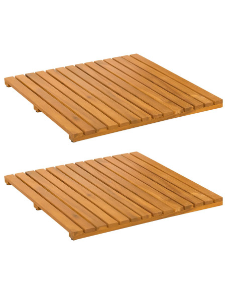 Tappeto da bagno Tinta unita Marrone 50 x 50 cm legno