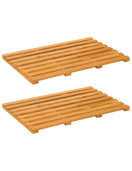 Tappeto da bagno Tinta unita Marrone 100 x 53 cm legno