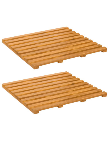 Tappeto da bagno Tinta unita Marrone 100 x 53 cm legno