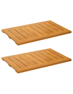 Tappeto da bagno Tinta unita Marrone 60 x 40 cm legno 2