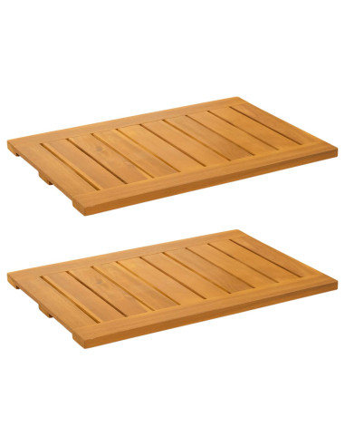 Tappeto da bagno Tinta unita Marrone 60 x 40 cm legno