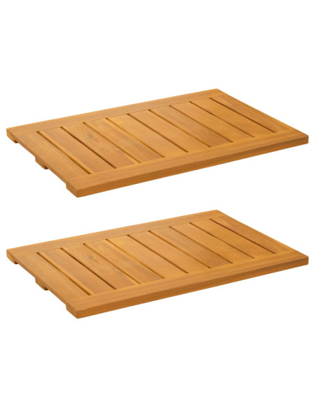 Tappeto da bagno Tinta unita Marrone 60 x 40 cm legno