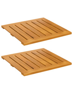 Tappeto da bagno Tinta unita Marrone 50 x 50 cm legno 2