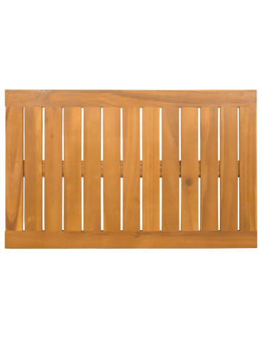 Tappeto da bagno Tinta unita Marrone 80 x 50 cm legno