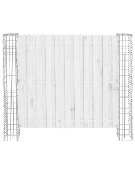 Palo della recinzione 2 pcs Argento 20 x 20 x 190 cm Metallo