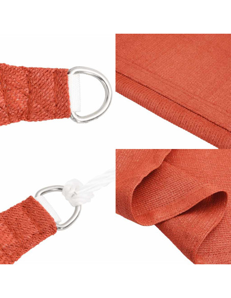 Vela Parasole 160 g/m² Triangolare Terracotta 5x5x5 m in HDPE