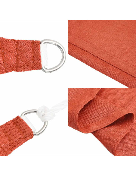 Vela Parasole 160 g/m² Triangolare Terracotta 5x7x7 m in HDPE