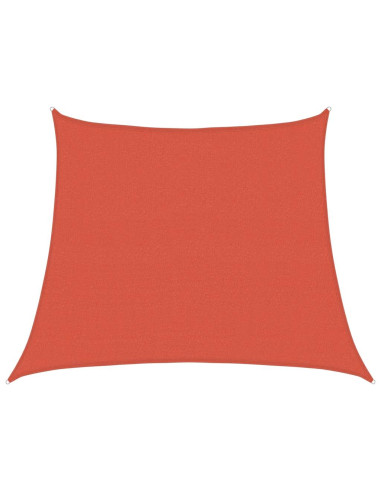 Vela Parasole 160 g/m² Trapezio Terracotta 3/4x3 m in HDPE