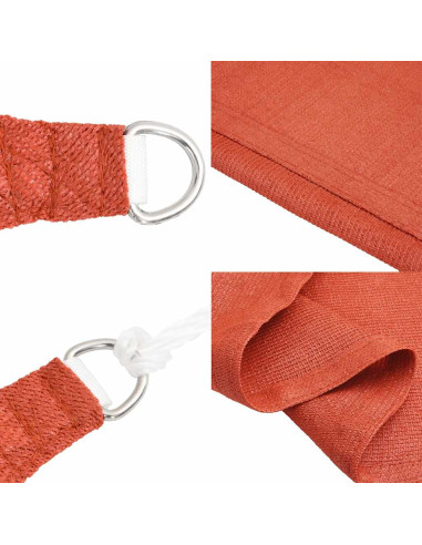 Vela Parasole 160 g/m² Trapezio Terracotta 3/4x3 m in HDPE