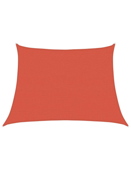 Vela Parasole 160 g/m² Trapezio Terracotta 4/5x3 m in HDPE