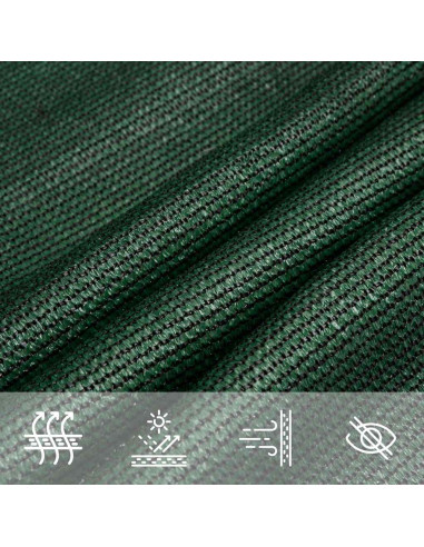 Vela Parasole 160 g/m² Verde Scuro 5x7x7 m in HDPE