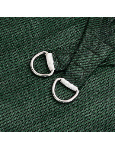 Vela Parasole 160 g/m² Triangolare Verde Scuro 6x6x6 m in HDPE